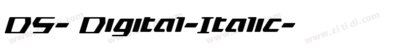 DS- Digital-Italic字体转换